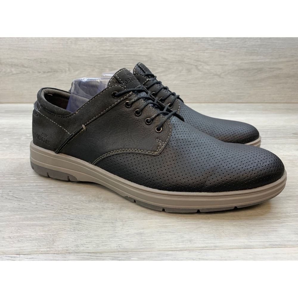 Earth Origins Winstead Men's Black Perforated Leather Oxford 11 Comfort Shoes